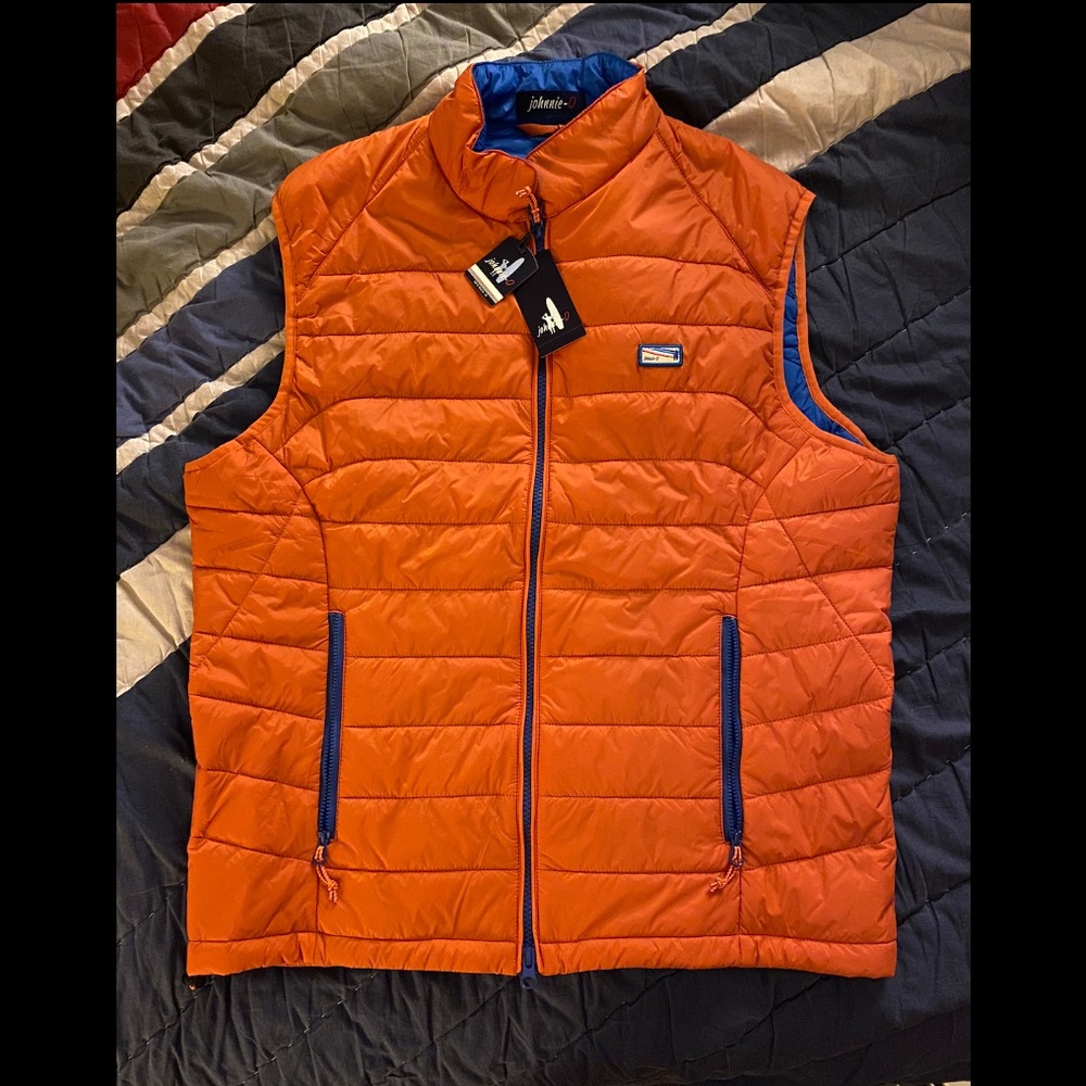NWT Johnnie-O thermal Vest!! Orange!! Size medium!